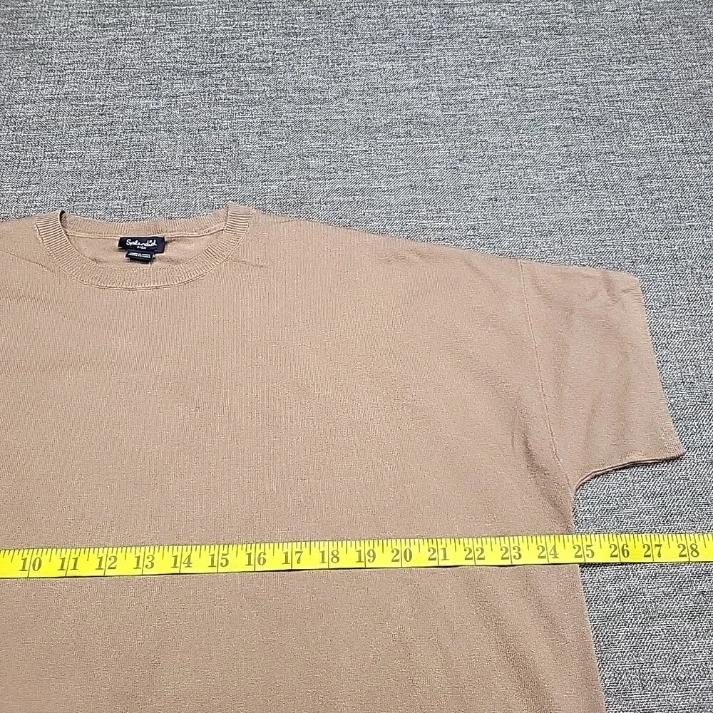 Splendid Taupe Boxy Short Sleeve Knit Top
